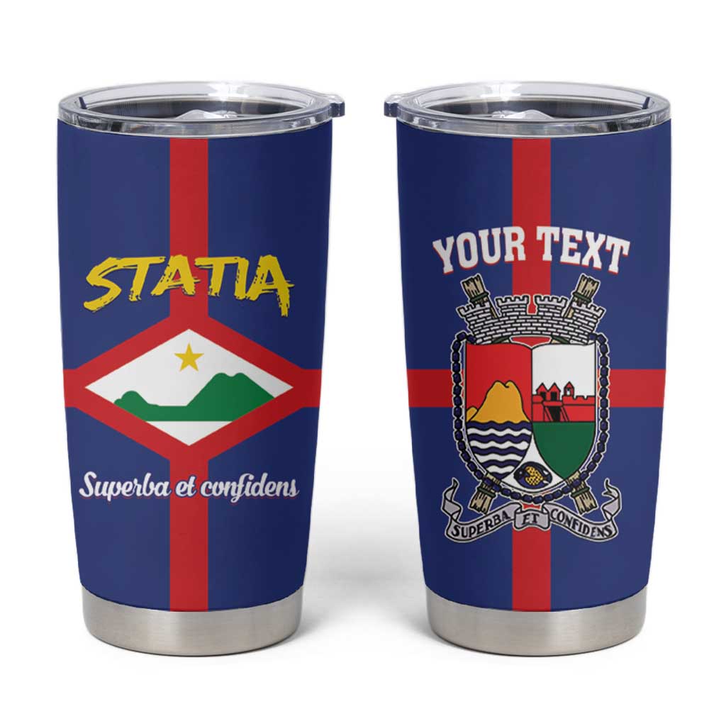Personalised Statia Tumbler Cup Sint Eustatius Coat Of Arms - Wonder Print Shop