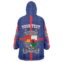 Personalised Statia Wearable Blanket Hoodie Sint Eustatius Coat Of Arms - Wonder Print Shop
