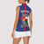 Personalised Statia Women Sleeveless Polo Shirt Sint Eustatius Coat Of Arms - Wonder Print Shop