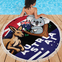 Australia Kangaroo Koala Together Beach Blanket Special Edition