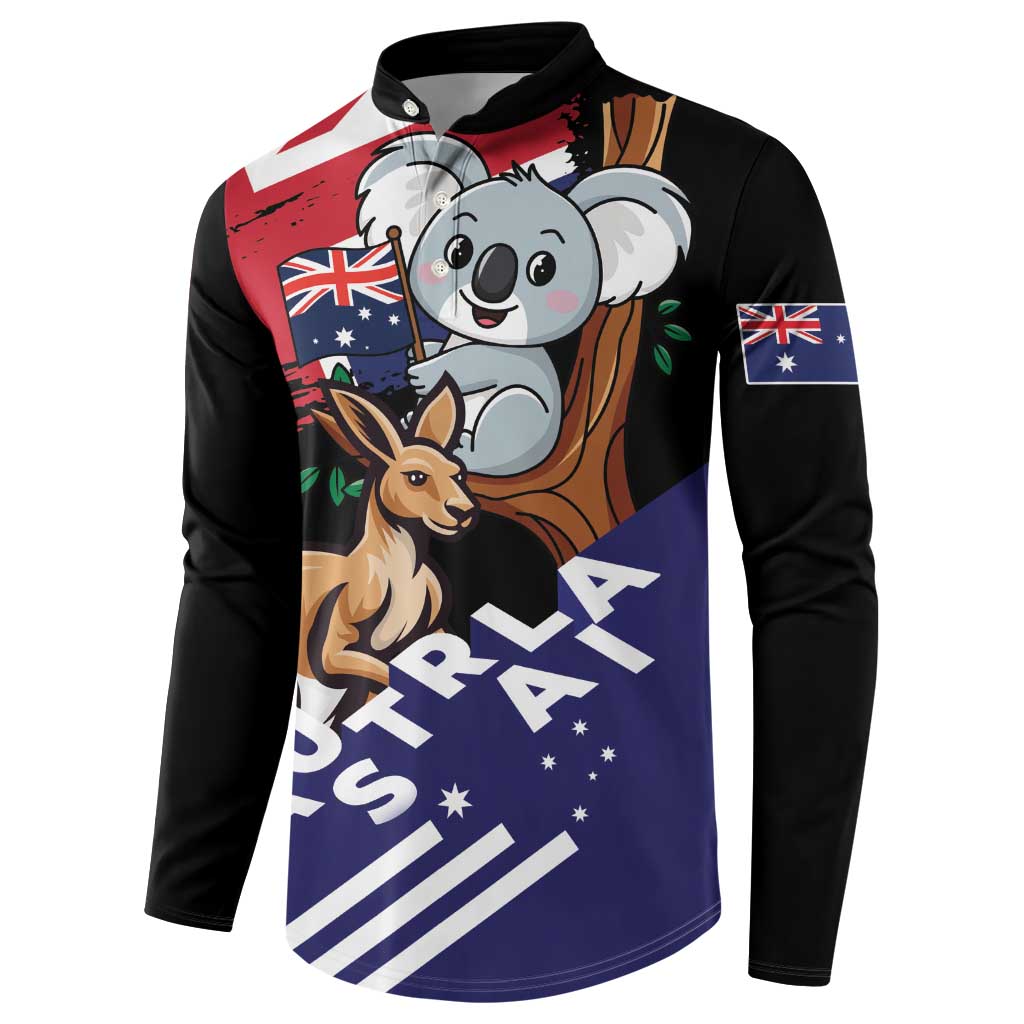 Personalised Australia Kangaroo Koala Together Button Sweatshirt Special Edition