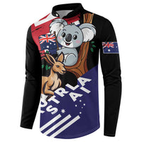 Personalised Australia Kangaroo Koala Together Button Sweatshirt Special Edition