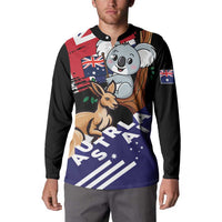 Personalised Australia Kangaroo Koala Together Button Sweatshirt Special Edition