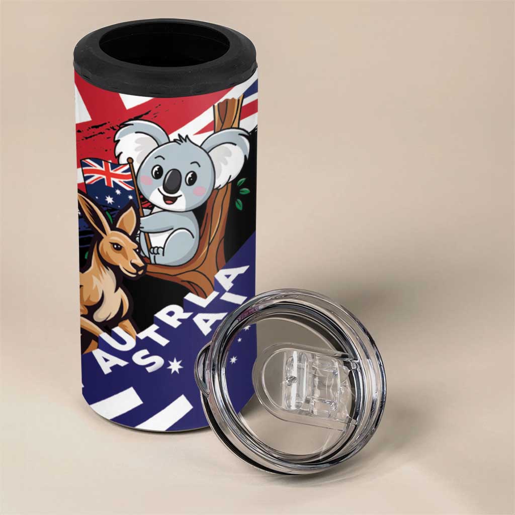 Personalised Australia Kangaroo Koala Together 4 in 1 Can Cooler Tumbler Special Edition
