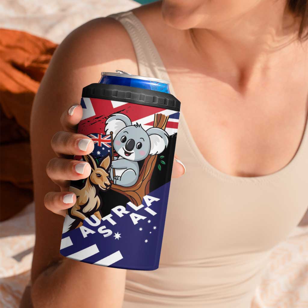 Personalised Australia Kangaroo Koala Together 4 in 1 Can Cooler Tumbler Special Edition
