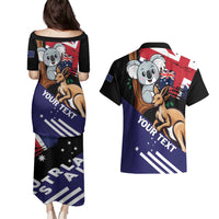 Personalised Australia Kangaroo Koala Together Couples Matching Puletasi and Hawaiian Shirt Special Edition