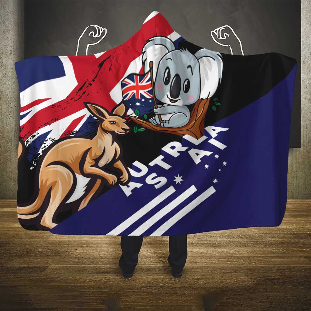Australia Kangaroo Koala Together Hooded Blanket Special Edition