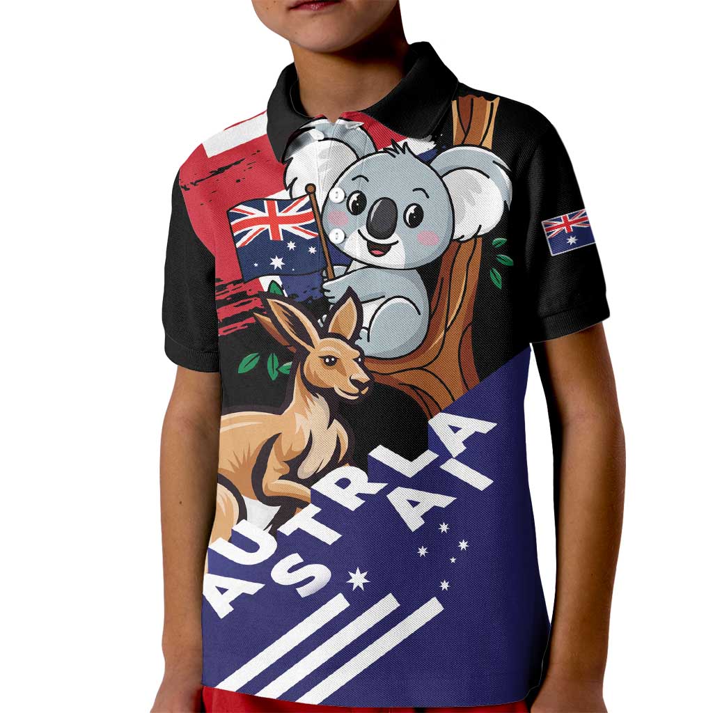 Personalised Australia Kangaroo Koala Together Kid Polo Shirt Special Edition