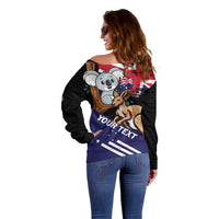 Personalised Australia Kangaroo Koala Together Off Shoulder Sweater Special Edition