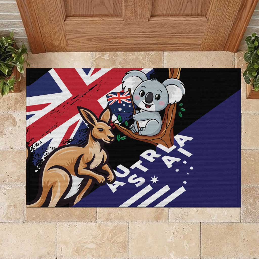 Australia Kangaroo Koala Together Rubber Doormat Special Edition - Wonder Print Shop