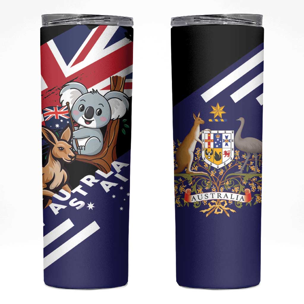 Personalised Australia Kangaroo Koala Together Skinny Tumbler Special Edition - Wonder Print Shop