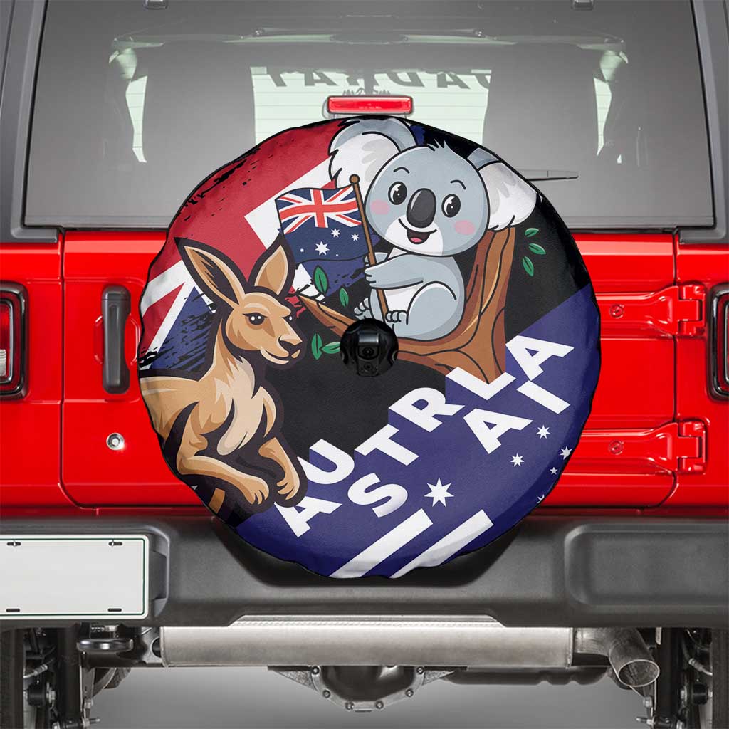 Australia Kangaroo Koala Together Spare Tire Cover Special Edition - Wonder Print Shop