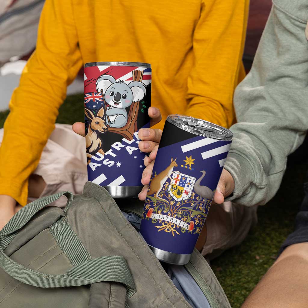 Personalised Australia Kangaroo Koala Together Tumbler Cup Special Edition - Wonder Print Shop