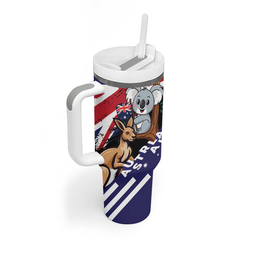 Personalised Australia Kangaroo Koala Together Tumbler With Handle Special Edition - Wonder Print Shop