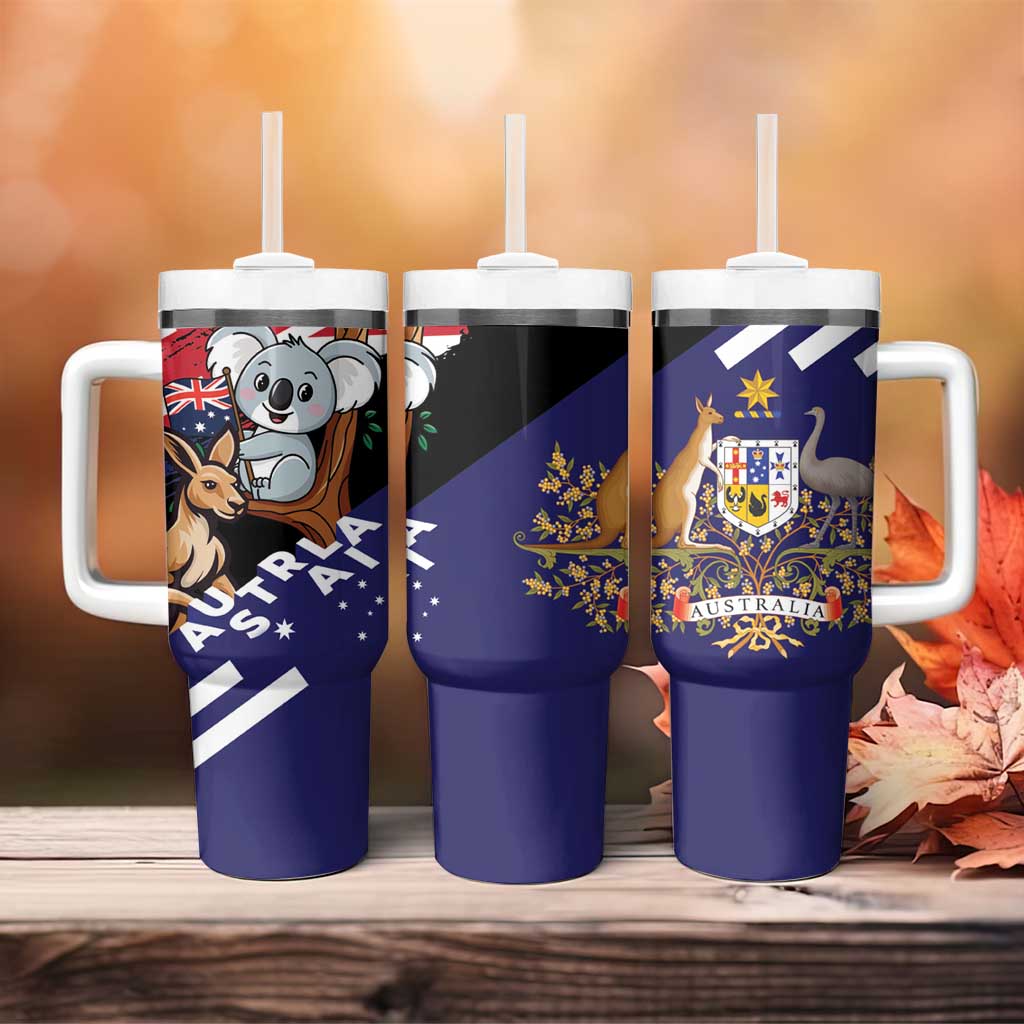 Personalised Australia Kangaroo Koala Together Tumbler With Handle Special Edition - Wonder Print Shop