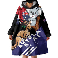 Personalised Australia Kangaroo Koala Together Wearable Blanket Hoodie Special Edition - Wonder Print Shop