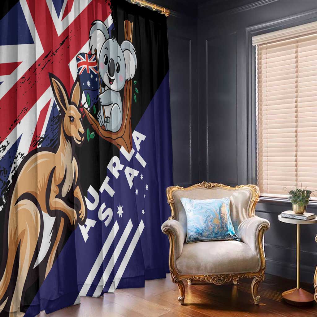 Australia Kangaroo Koala Together Window Curtain Special Edition - Wonder Print Shop