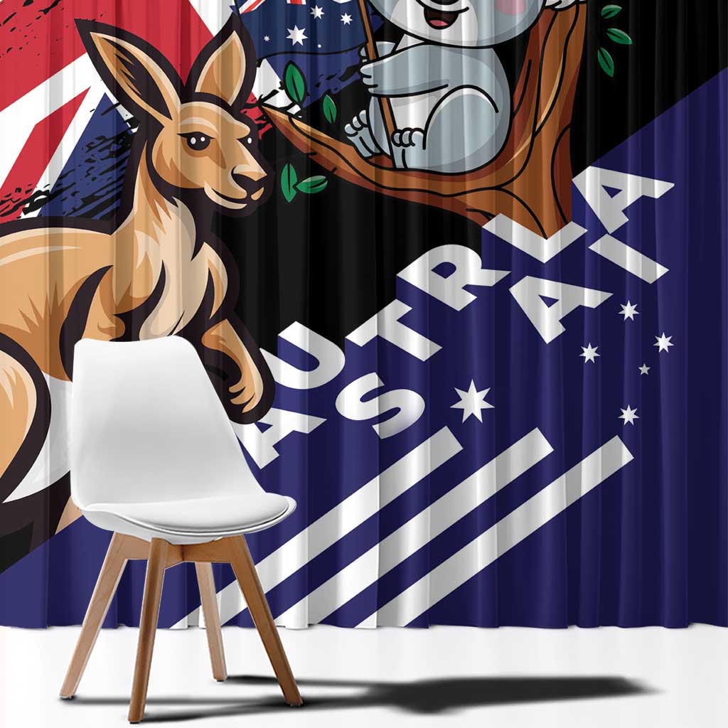 Australia Kangaroo Koala Together Window Curtain Special Edition - Wonder Print Shop