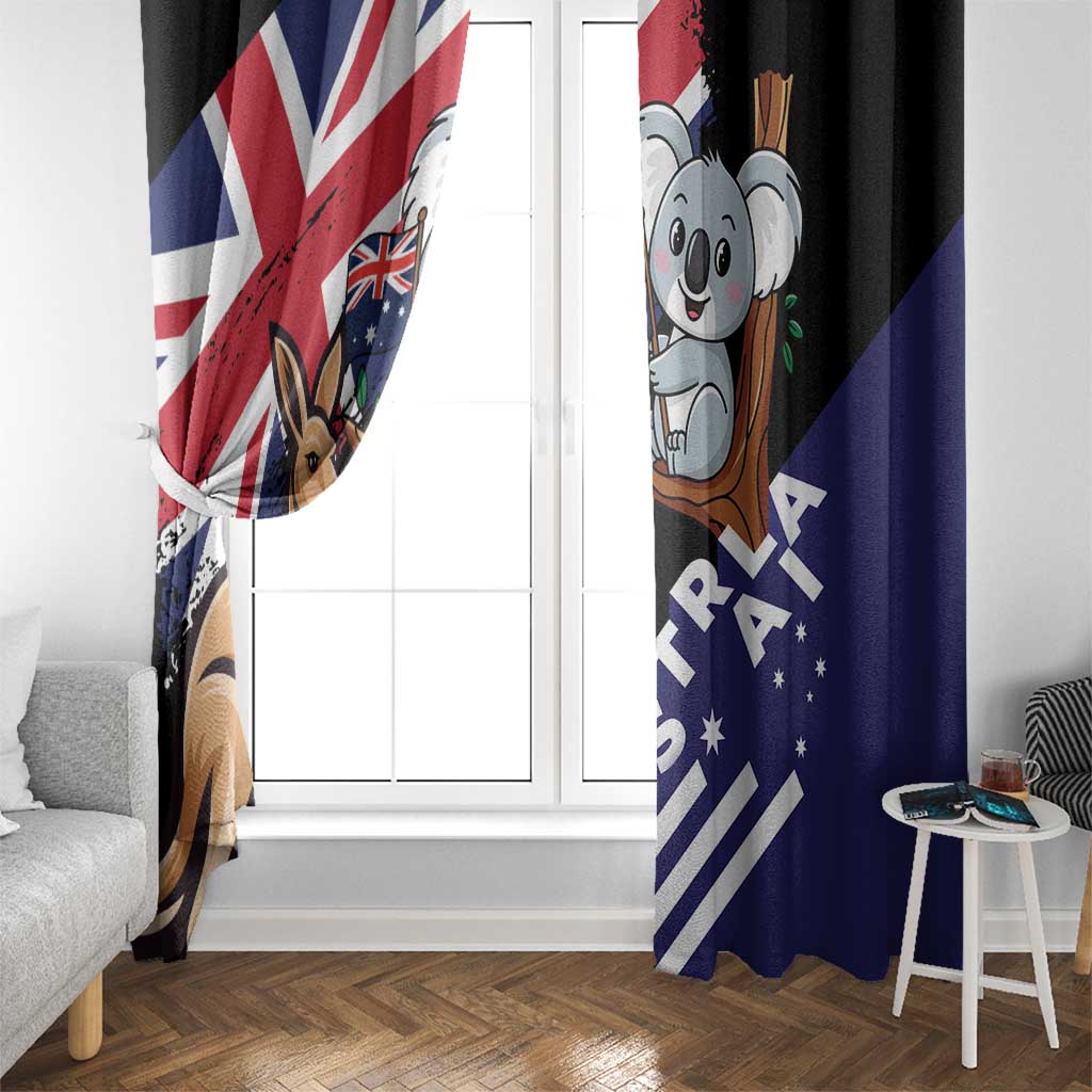 Australia Kangaroo Koala Together Window Curtain Special Edition - Wonder Print Shop
