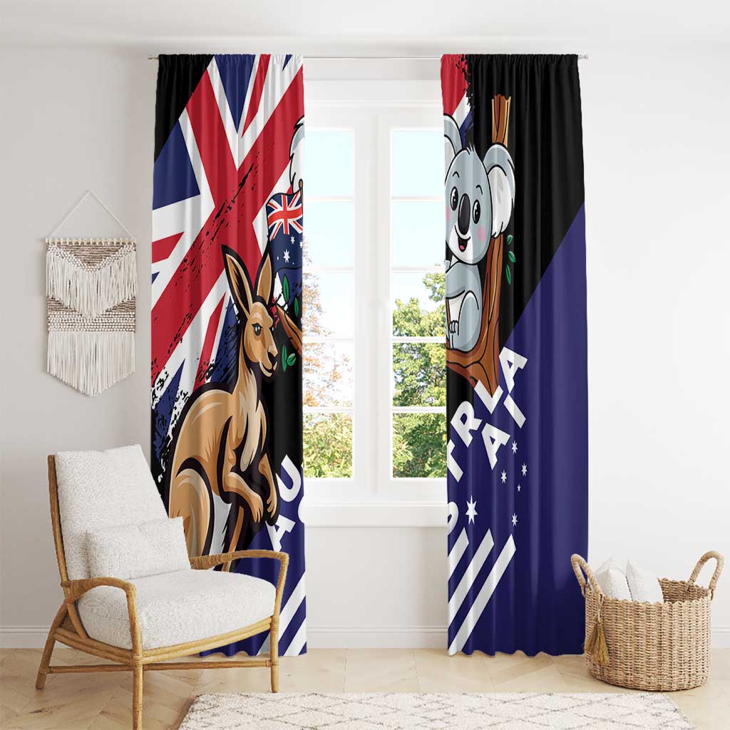 Australia Kangaroo Koala Together Window Curtain Special Edition - Wonder Print Shop