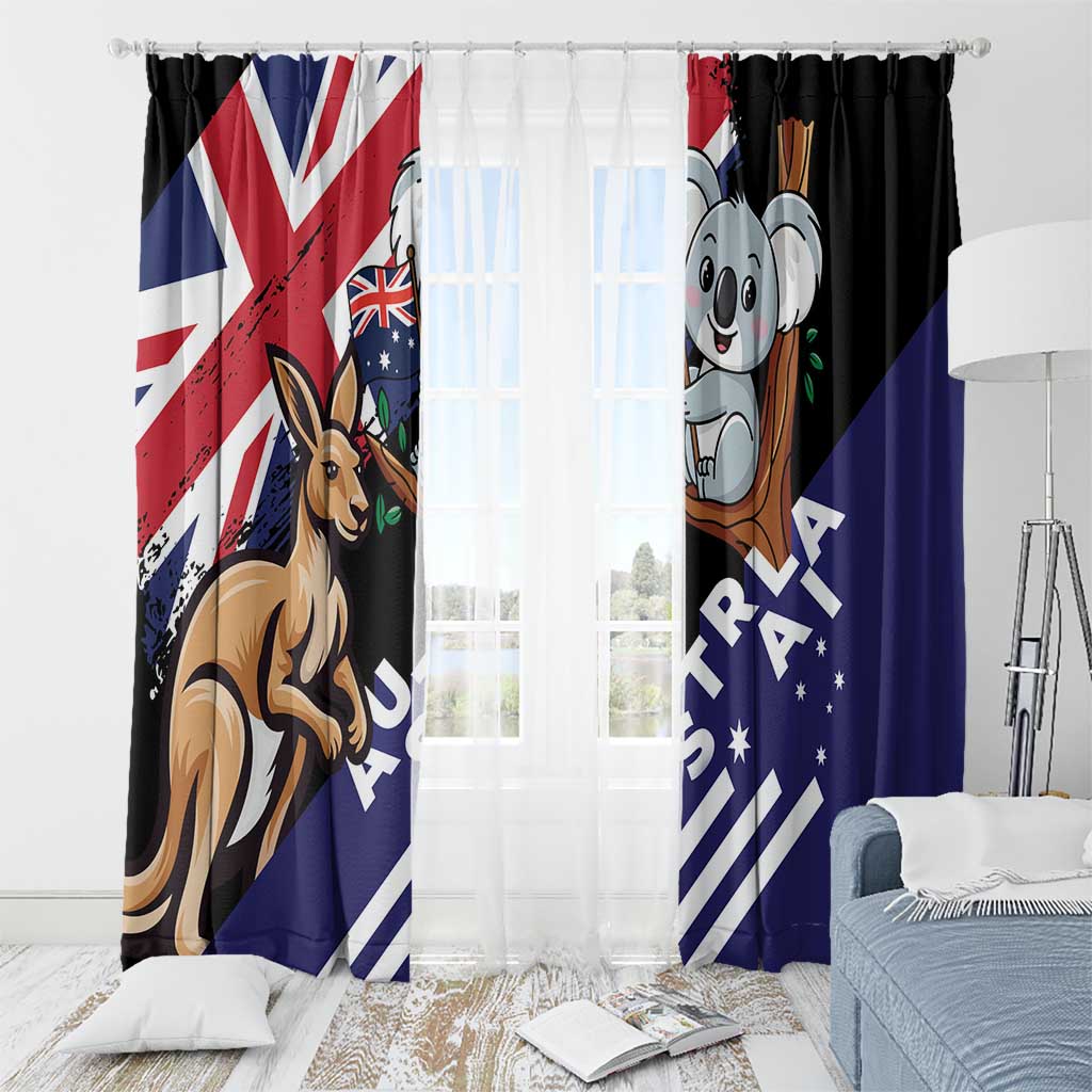 Australia Kangaroo Koala Together Window Curtain Special Edition - Wonder Print Shop