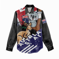 Personalised Australia Kangaroo Koala Together Women Casual Shirt Special Edition - Wonder Print Shop