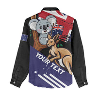 Personalised Australia Kangaroo Koala Together Women Casual Shirt Special Edition - Wonder Print Shop