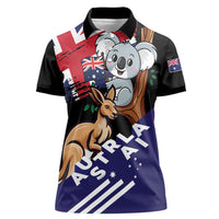 Personalised Australia Kangaroo Koala Together Women Polo Shirt Special Edition - Wonder Print Shop