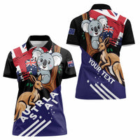 Personalised Australia Kangaroo Koala Together Women Polo Shirt Special Edition - Wonder Print Shop
