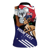 Personalised Australia Kangaroo Koala Together Women Sleeveless Polo Shirt Special Edition - Wonder Print Shop