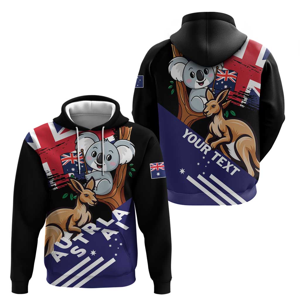 Personalised Australia Kangaroo Koala Together Zip Hoodie Special Edition - Wonder Print Shop