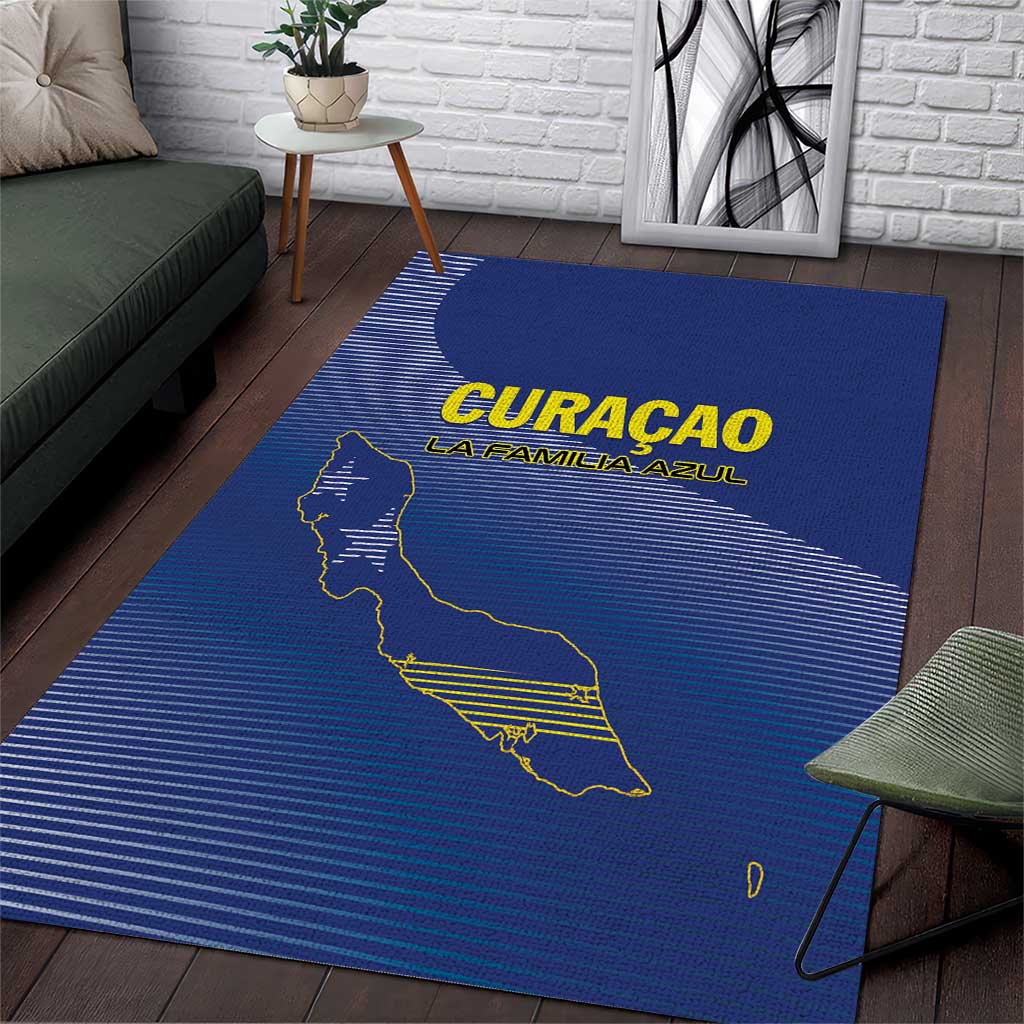 Curacao Football Area Rug La Familia Azul Go Champion