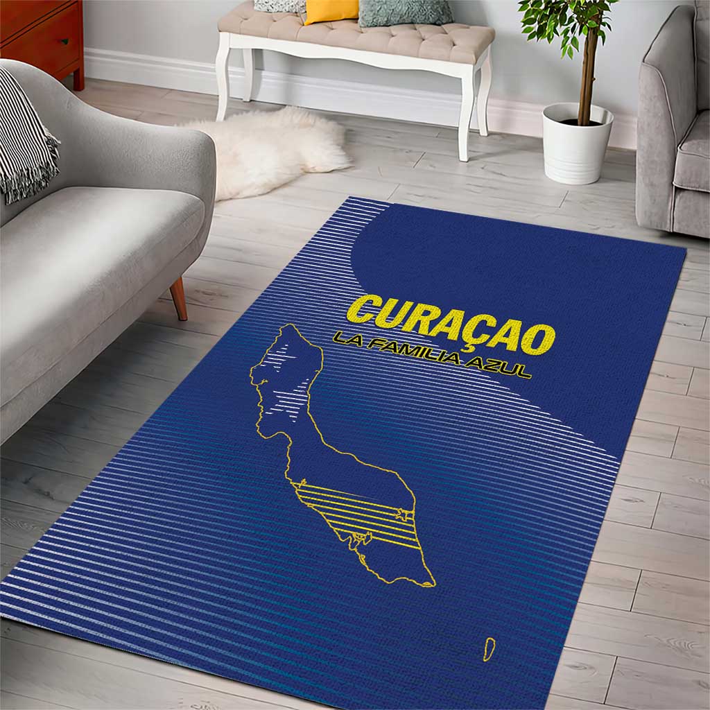 Curacao Football Area Rug La Familia Azul Go Champion