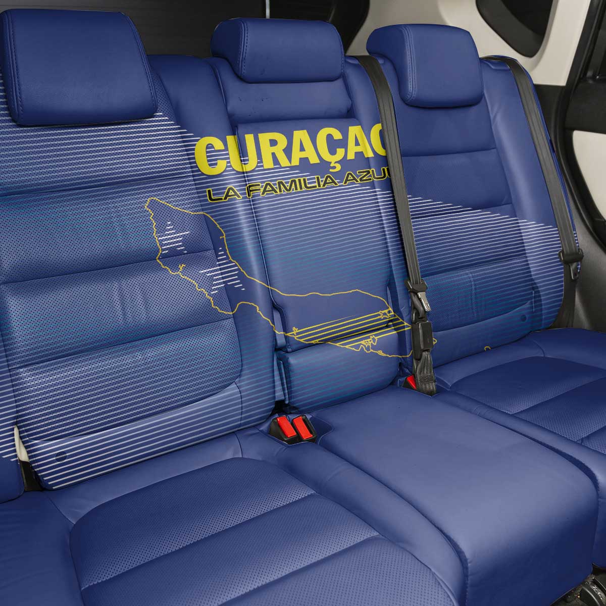 Curacao Football Back Car Seat Cover La Familia Azul Go Champion
