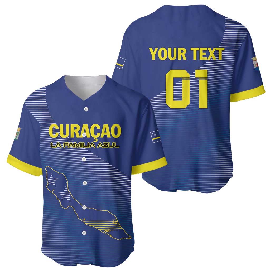 Custom Curacao Football Baseball Jersey La Familia Azul Go Champion