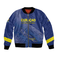 Custom Curacao Football Bomber Jacket La Familia Azul Go Champion