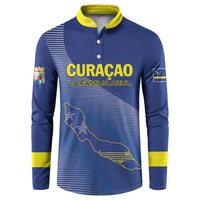 Custom Curacao Football Button Sweatshirt La Familia Azul Go Champion