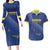 Custom Curacao Football Couples Matching Long Sleeve Bodycon Dress and Hawaiian Shirt La Familia Azul Go Champion