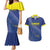 Custom Curacao Football Couples Matching Mermaid Dress and Hawaiian Shirt La Familia Azul Go Champion