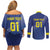 Custom Curacao Football Couples Matching Off Shoulder Short Dress and Long Sleeve Button Shirt La Familia Azul Go Champion