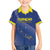 Custom Curacao Football Family Matching Short Sleeve Bodycon Dress and Hawaiian Shirt La Familia Azul Go Champion