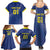 Custom Curacao Football Family Matching Summer Maxi Dress and Hawaiian Shirt La Familia Azul Go Champion