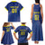 Custom Curacao Football Family Matching Tank Maxi Dress and Hawaiian Shirt La Familia Azul Go Champion