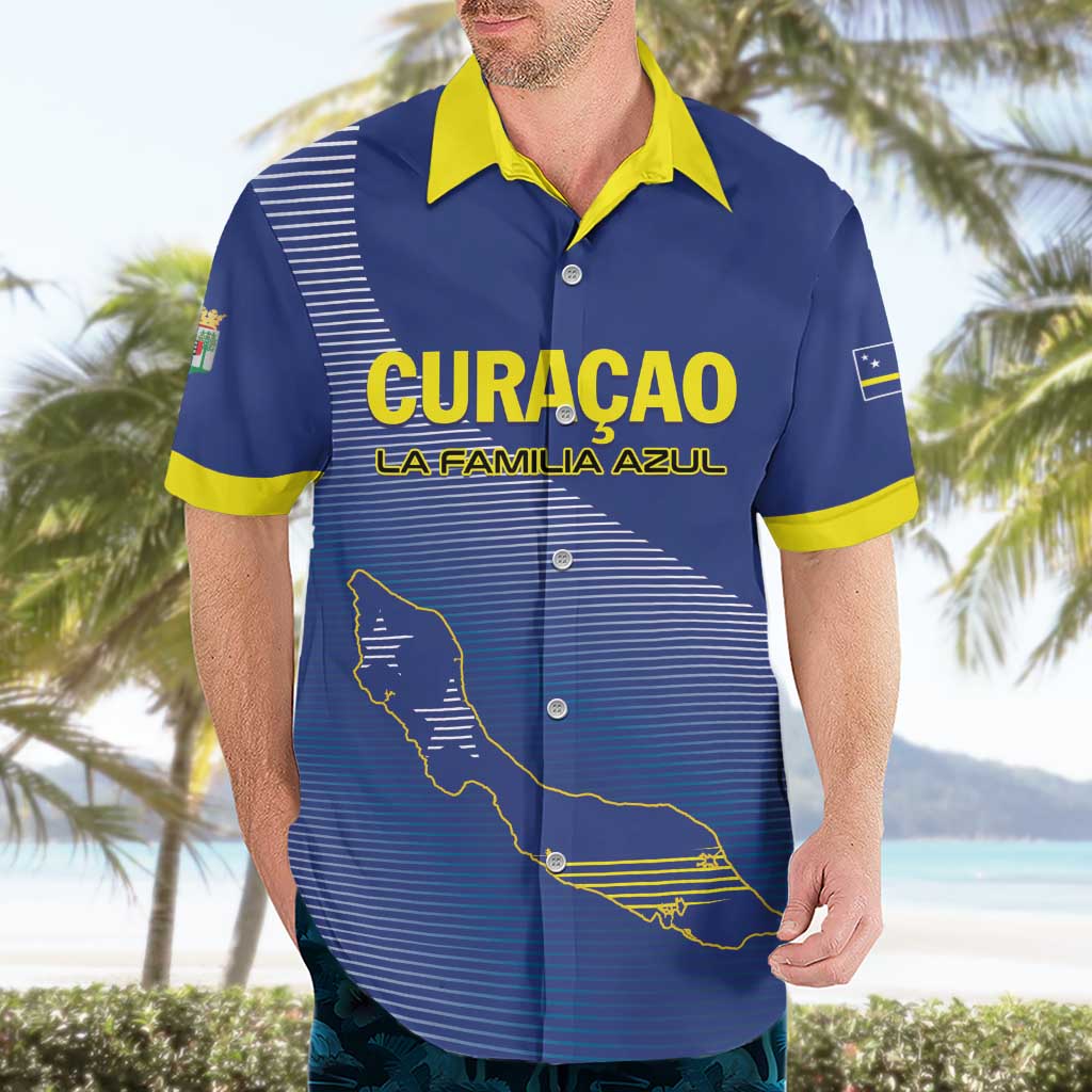 Custom Curacao Football Hawaiian Shirt La Familia Azul Go Champion