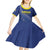 Custom Curacao Football Kid Short Sleeve Dress La Familia Azul Go Champion