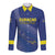 Custom Curacao Football Long Sleeve Button Shirt La Familia Azul Go Champion