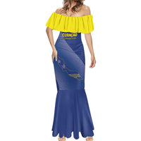 Custom Curacao Football Mermaid Dress La Familia Azul Go Champion