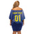 Custom Curacao Football Off Shoulder Short Dress La Familia Azul Go Champion