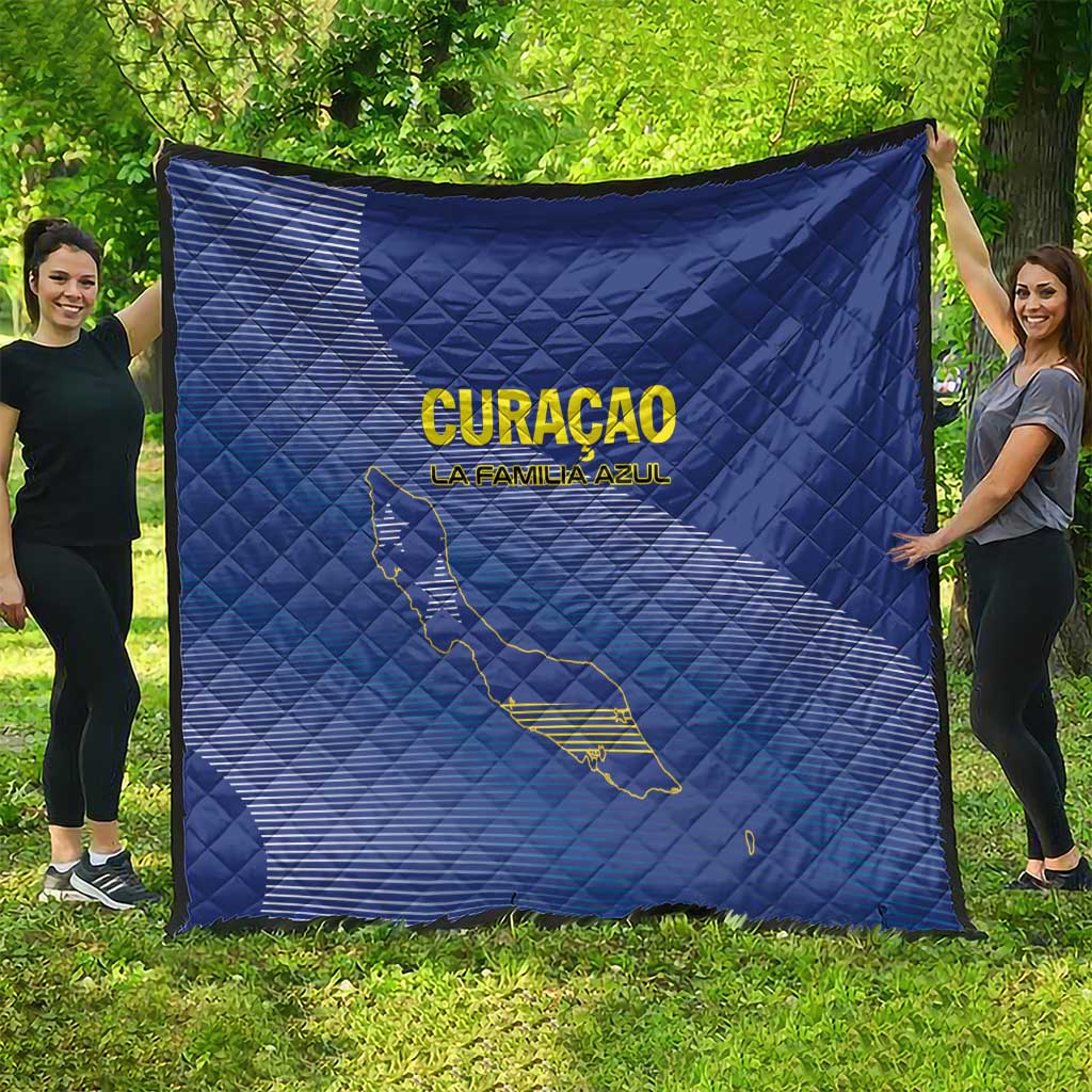Curacao Football Quilt La Familia Azul Go Champion