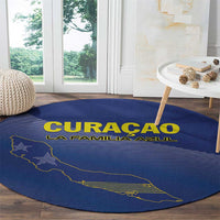 Curacao Football Round Carpet La Familia Azul Go Champion